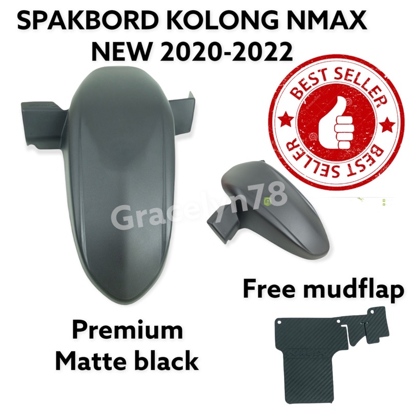 spakboard kolong nmax new 2020 black doff spakbor kolong nmax new 2020 plus mudflap  ANTI PECAH  FOURSIX_46