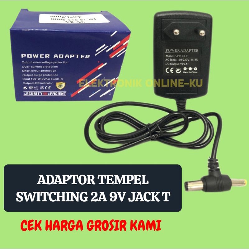 ADAPTOR TEMPEL SWITCHING 2A 9V JACK T