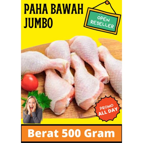 

Paha Bawah Drumstik Ayam Paha Pentung 500 gram Segar Seger Murah Halal