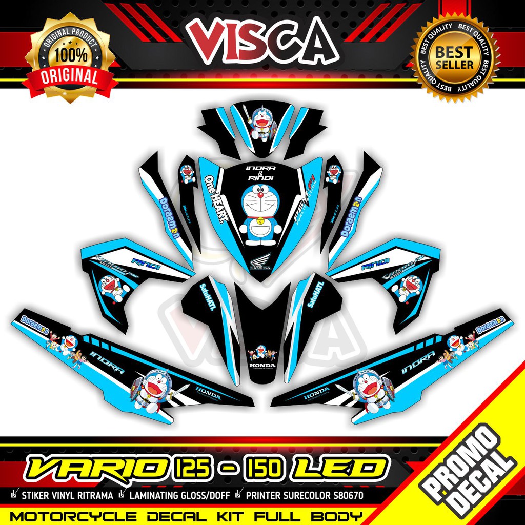 Decal Vario 125 150 Led 2016 - 2017 Full Body Stiker Vario 125 150 Led 2016 - 2017 Full Body Stripin