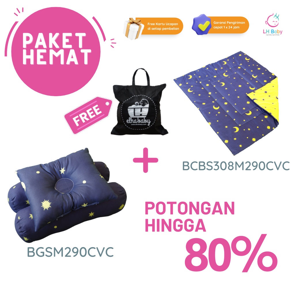 Paket Hemat Perlengkapan Bayi Baru Lahir Bundling Bedcover/Selimut Bayi Plus Bantal Guling Bayi Terlaris