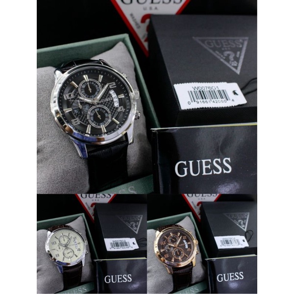 JAM TANGAN PRIA WANITA | RANTAI | KULIT | KARET | MURAH | - GU3SS W0076G1 W0076G2 W0076G4 STRAP LEAT