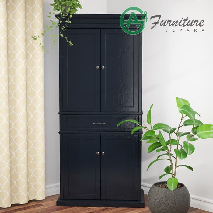 Lemari Dapur Minimalis Alcott - Kayu Jati