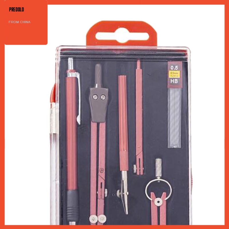 [In Stock] 9PCS Professional Drawing Compass Geometry Tool Zinc Alloy Pencil