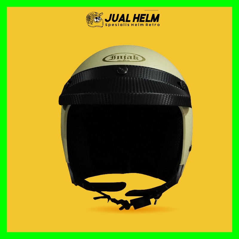 HELM INJAK CARBON 002 CREAM DOFF