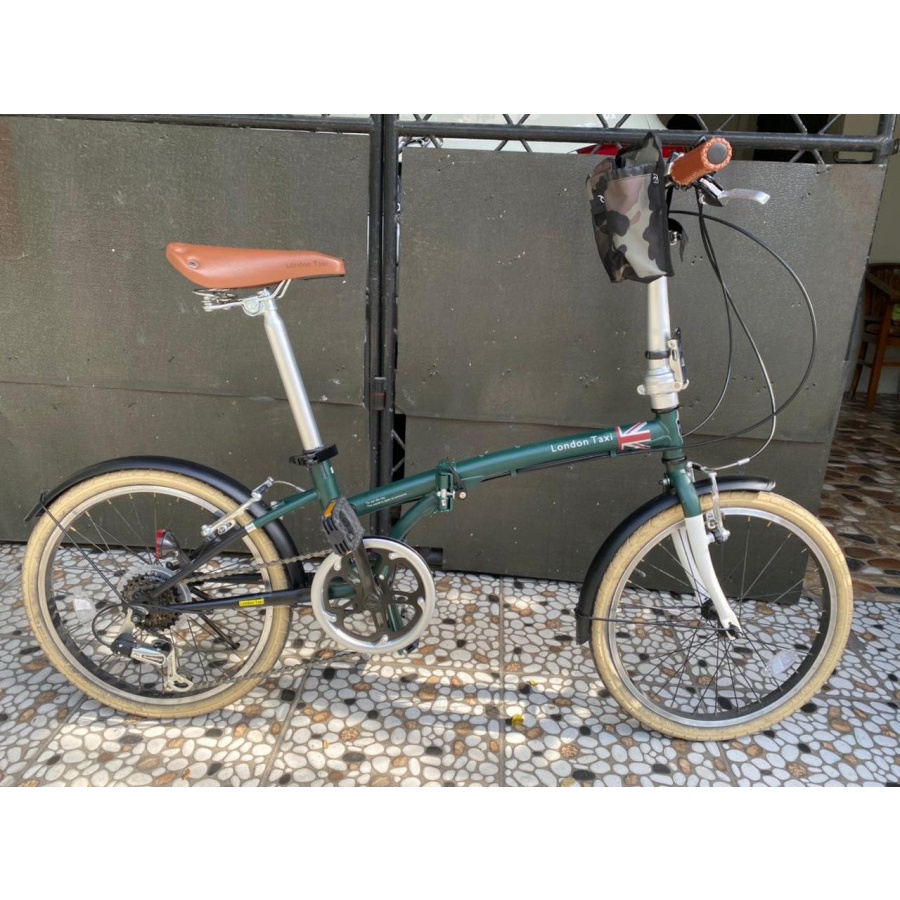 Sepeda Lipat / Folding Bike London Taxi 20 inch | green|preloved