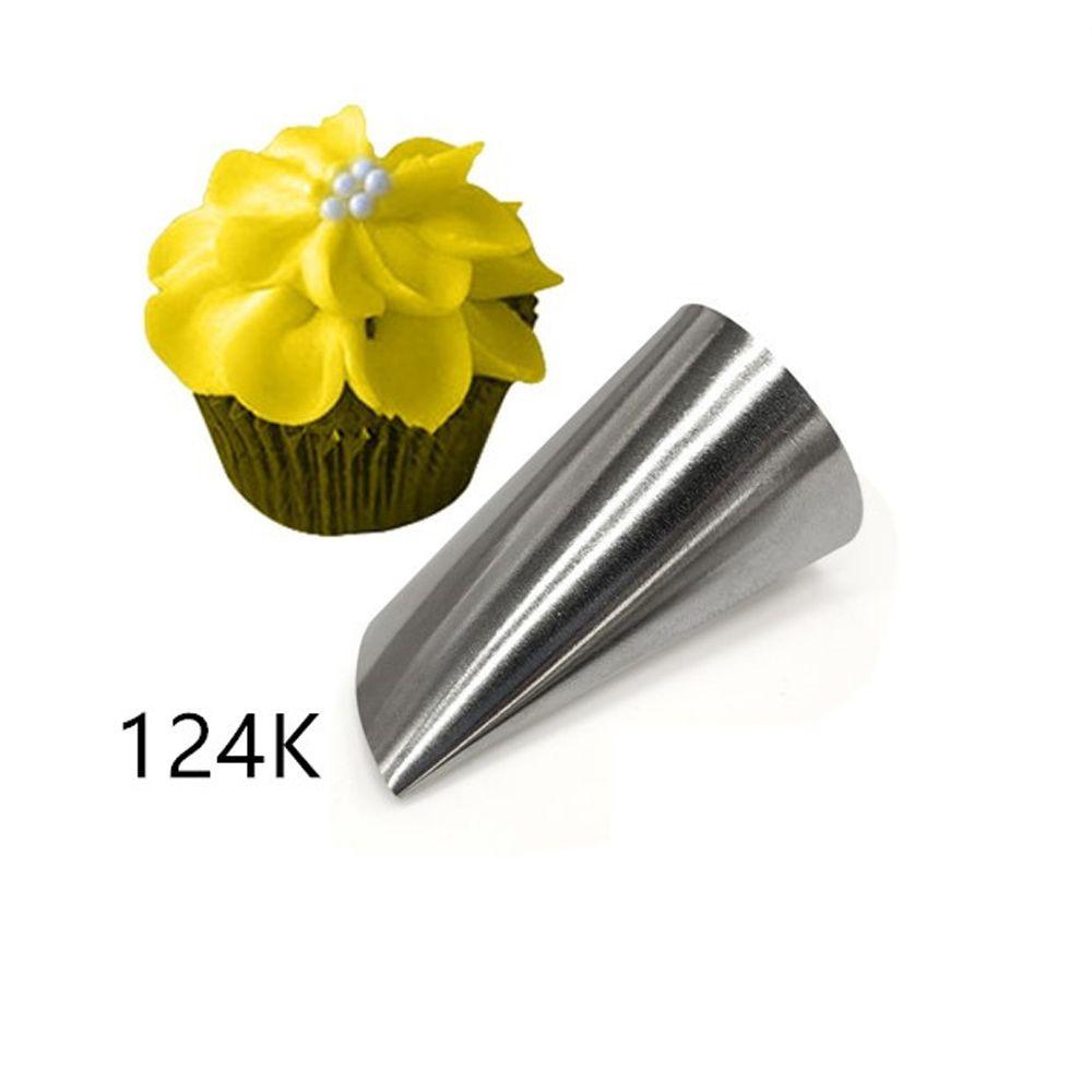 Solighter/korek Api/SOLIGHTER #124k Icing Piping Nozzle Bakeware Bakery Bunga Mawar Pastry Tips Stainless Steel Alat Es Krim