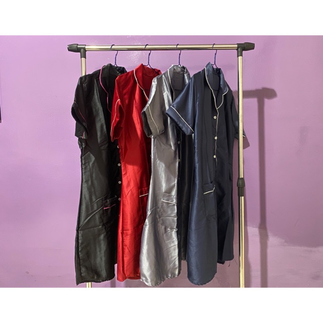 Daster tidur satin midi