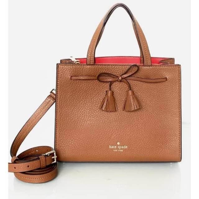 Tas Kate Spade Hayes Small Satchel Warm Cognac
