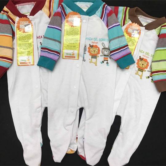 Velvet Junior Baju Kodok Panjang Tutup Kaki/Sleepsuit Velvet/Jumper