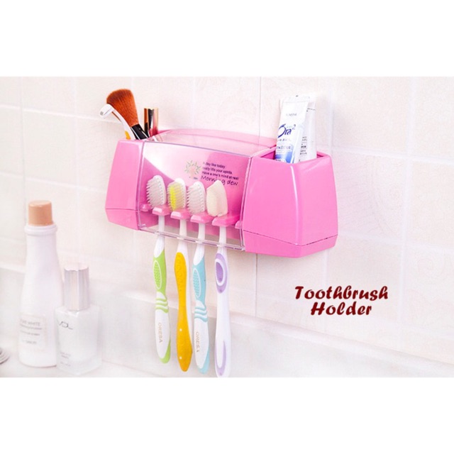 Toothbrush holder tempat sikat gigi tempel tampa paku ok  god