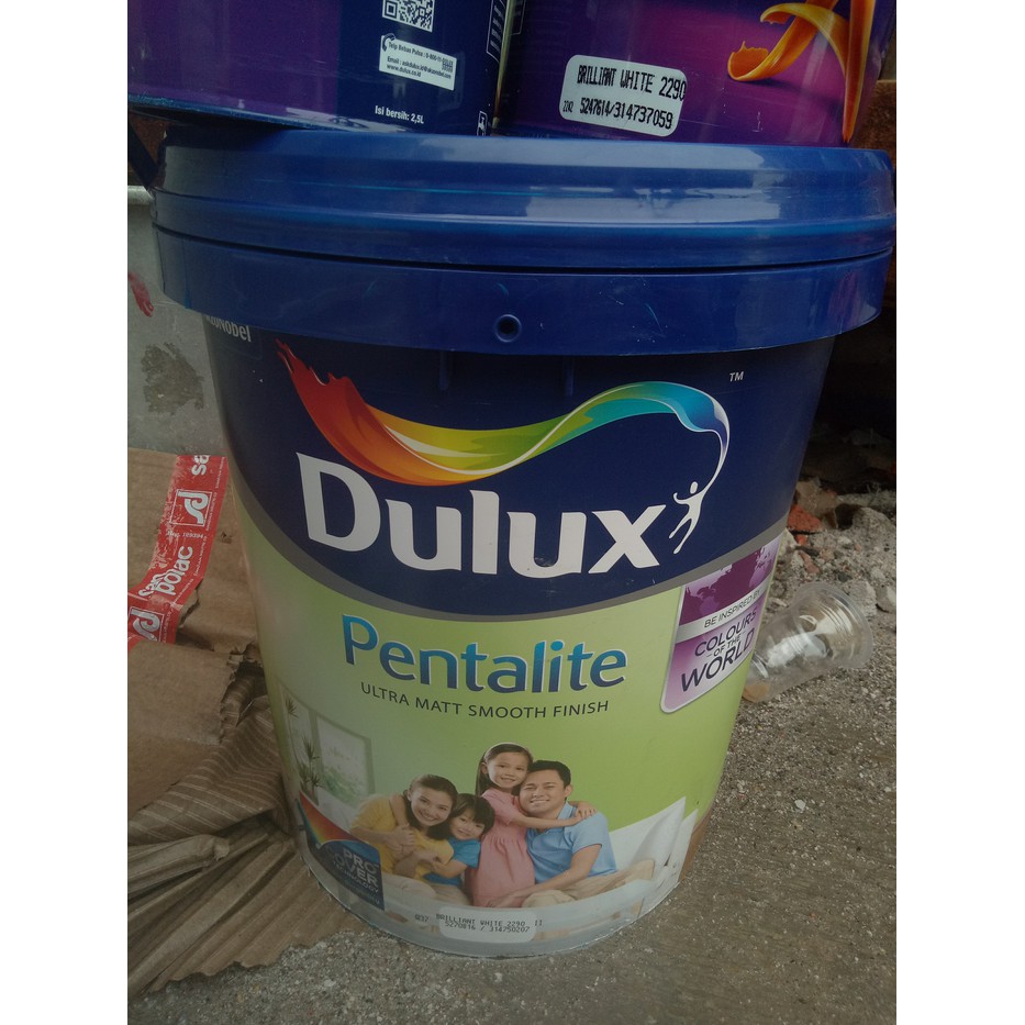 Jual Cat Tembok Interior Dulux Pentalite Brilliant White 20 L Shopee Indonesia 7298