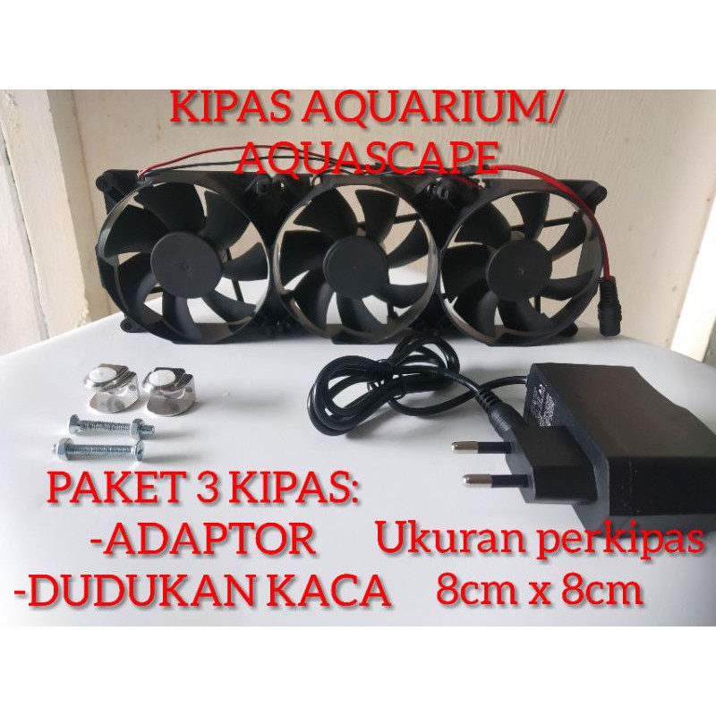 SINGLE DOUBEL TRIPLE FAN COOLING FAN KIPAS PENDINGIN AQUASCAPE AQUARIUM AKUARIUM KOMAL LAM MINI