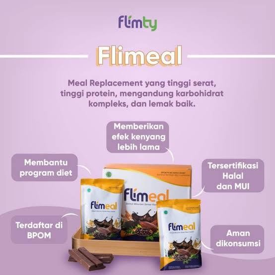 FLIMEAL Meal Replacement isi 12 sachet / Sereal Diet / Pengganti Makanan Diet