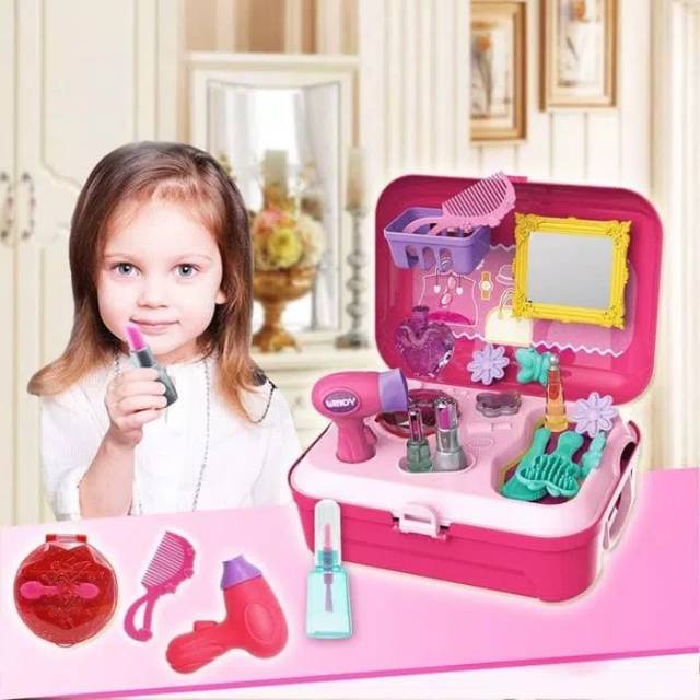  MAINAN  ANAK  PEREMPUAN  MAKE UP BACKPACK FASHION DRESSER TAS 