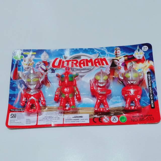 Mainan robot ultraman mini 4pcs