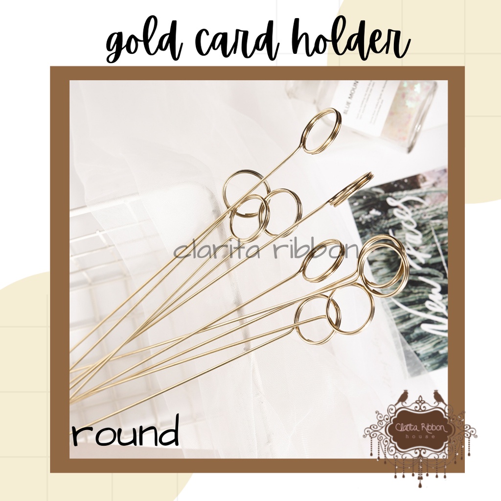 stick card holder/ stick kartu ucapan gold