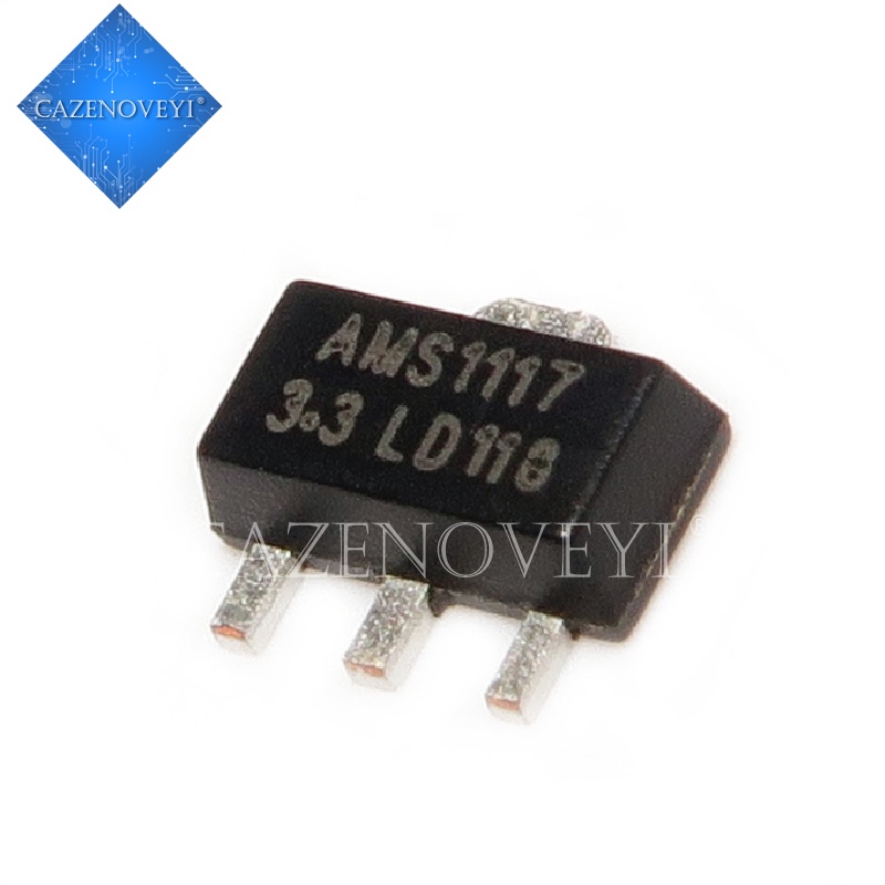 50pcs / Lot Ams1117-3.3 1117-3.3 Sot89 Smd 3.3v Regulator Voltase