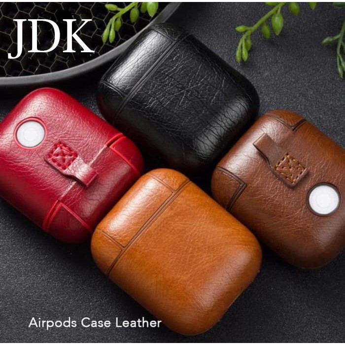 Airpods Leather Rounded Case Airpod LEATHER PREMIUM FLAWLESS EDITION WITHOUT JDK LOGO