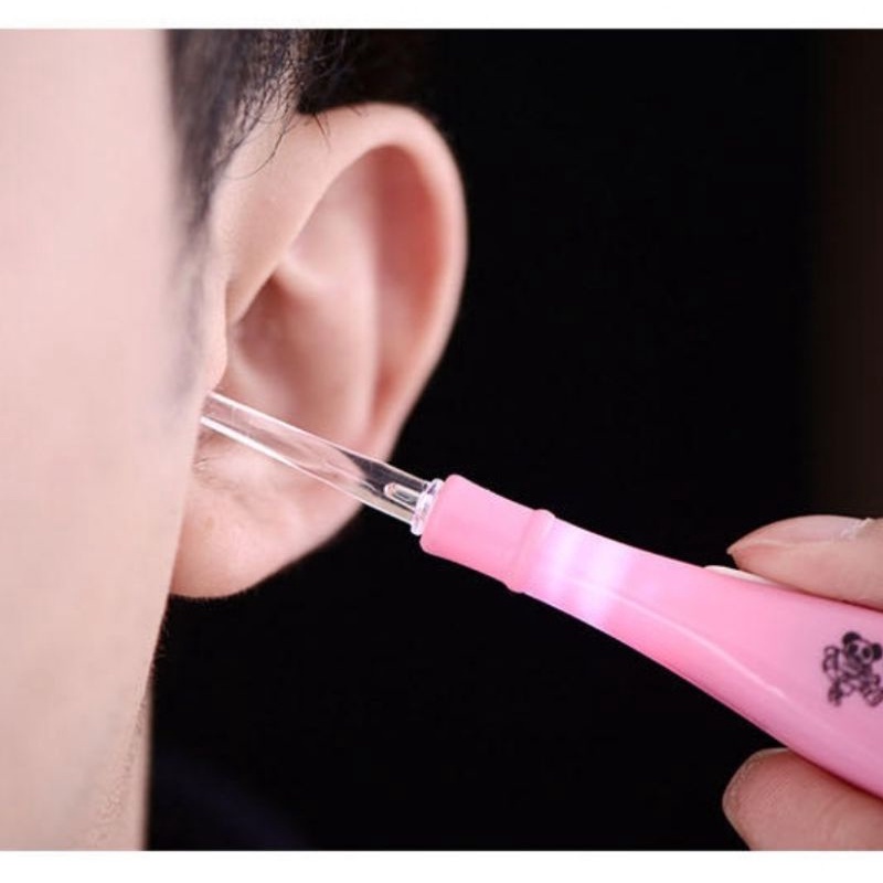 Korek Kuping Lampu LED Baby Ear Pick Flashlight Ear Pick Cleaner Dapat Box