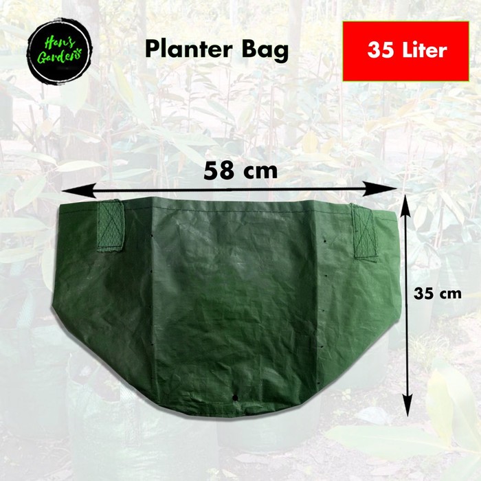 Easy grow planter bag 35 liter polybag tanaman with handle