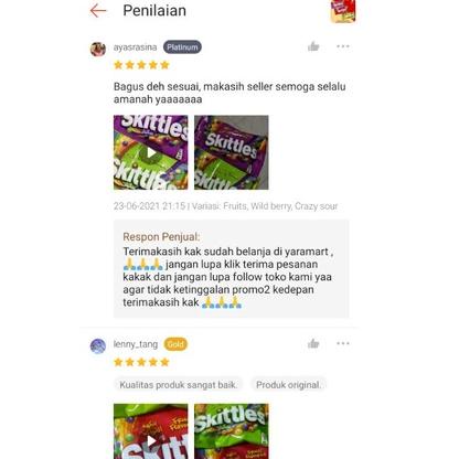 

fgv Skittles Permen anak mnm m&ms Skittles 38 gram skittles permen candy wild berry crazy sour fruit