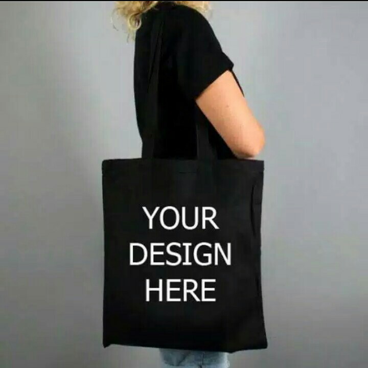 TOTE BAG BLACU POLOS RESLETING TOTEBAG blacu bisa CUSTOM sablon dan UKURAN TT 026