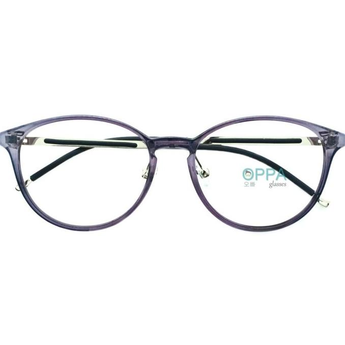 Frame Kacamata Korea Pria Wanita Minus Op56 Gy Gray Bulat Premium