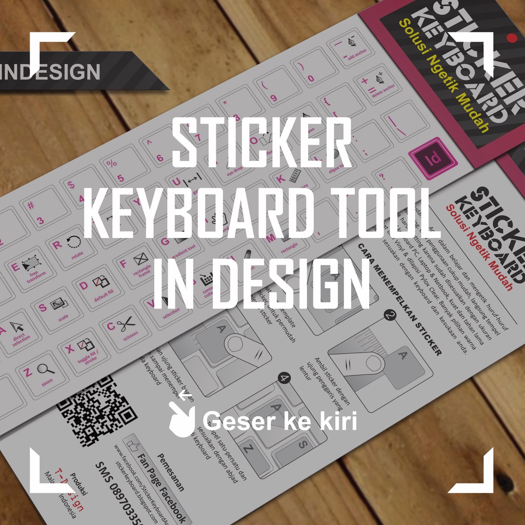 

STIKER KEYBOARD TOOL INDESIGN STICKER APLIKASI