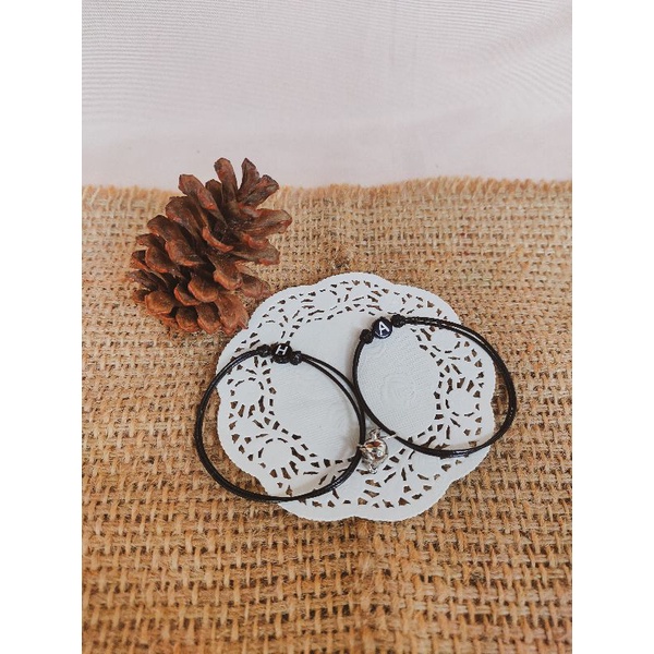 GELANG COUPLE INISIAL MAGNET/GELANG INISIAL BULAT/GELANG NAMA MAGNET