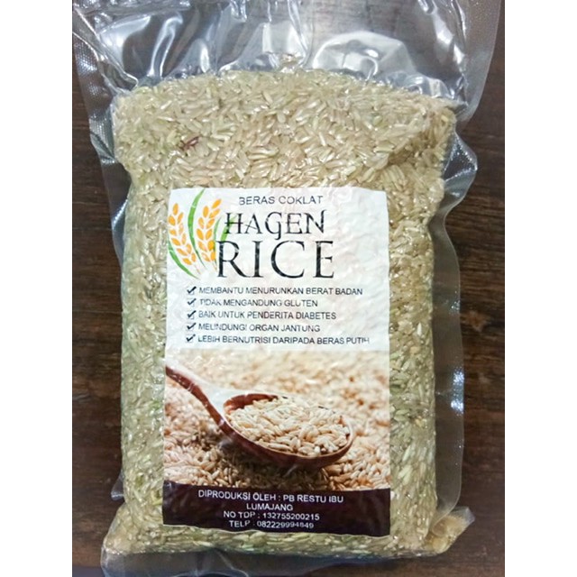 

Beras cokelat organik Hagen Rice 1kg - Lumajang