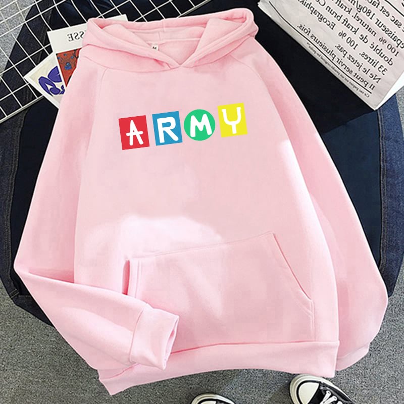 BTS ARMY BLOCK Sweater Hoodie II Jumper hoodie BTS ARMY BLOCK II SIZE M-XL ( Pria &amp; Wanita )