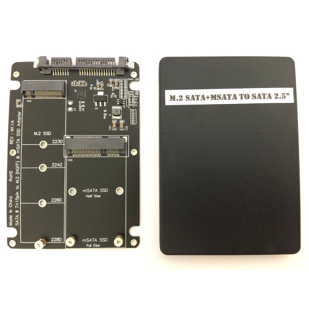 Konverter ssd m2 sata ngff msata to sata III 2.5&quot; adapter NB 6Gbps - Converter m.2 b-key m-sata to sata3 2.5 inch