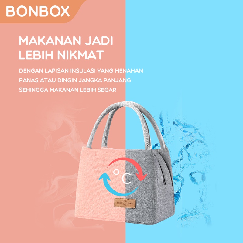 Tas Bekal Makan Tas Lunch Box Cooler Bag 3 lapisan Tahan Panas dingin ada Aluminium BLB10