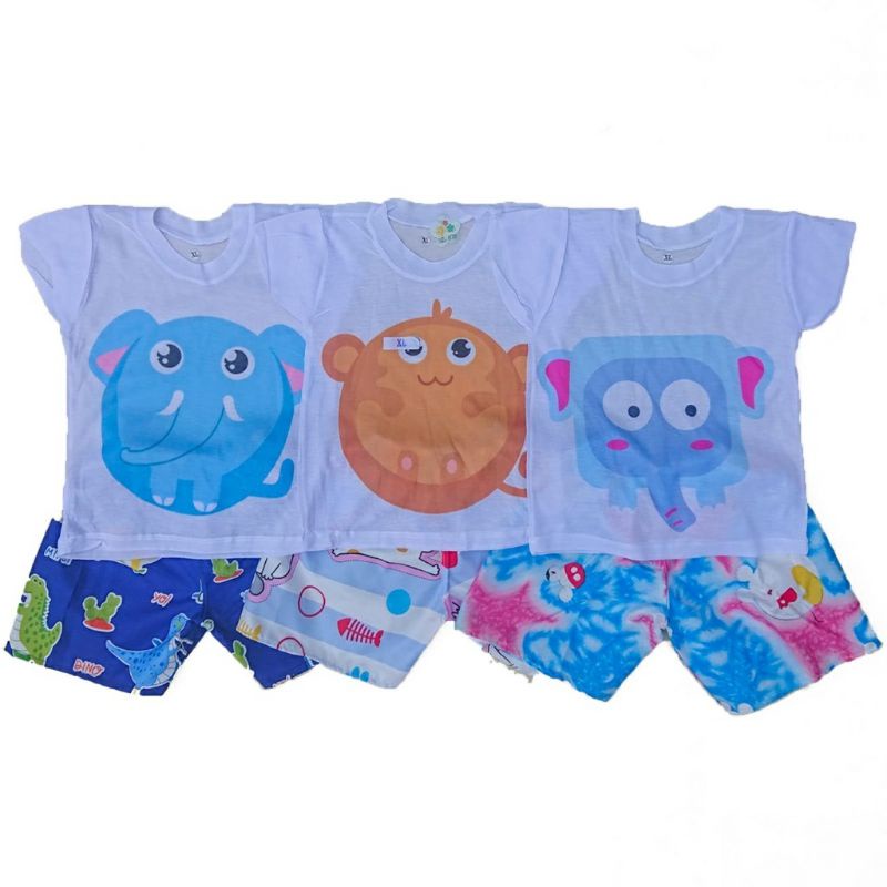 [TERMURAH] SETELAN HARIAN KAOS OBLONG + CELANA KARAKTER POLIMIKRO / SETELAN ANAK / SETELAN BAYI / SE