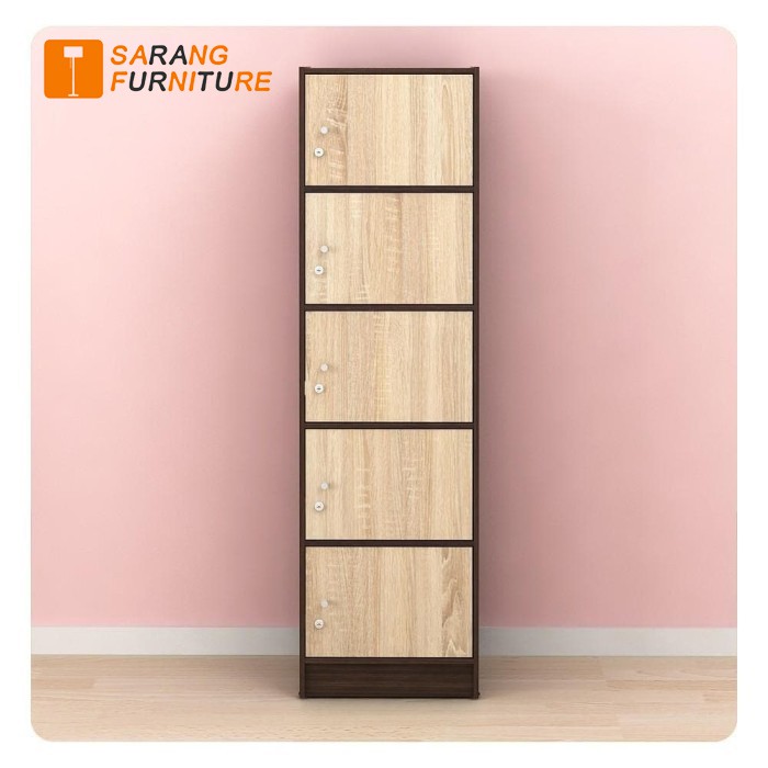 Rak Buku 5 Susun Dengan Kunci Lemari Susun Buffet Grace 1402 RSG 5 Susun dengan kunci