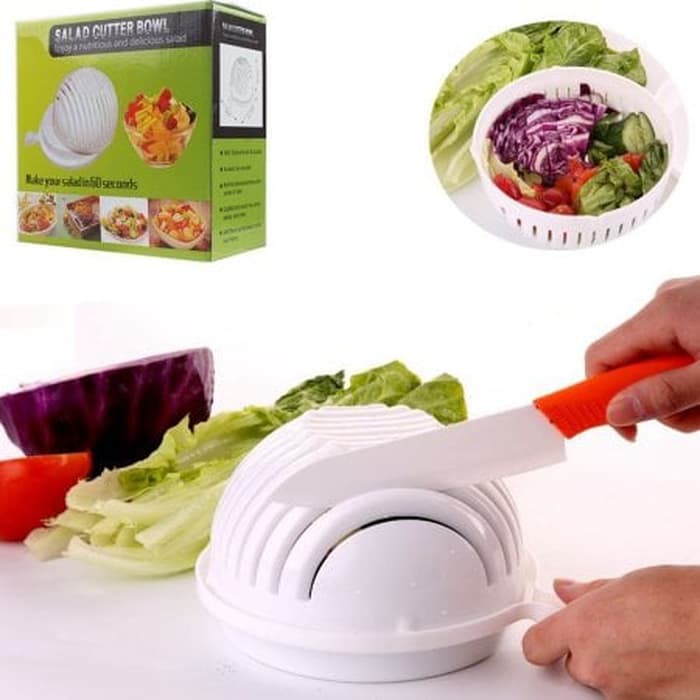 Salad Cutter Bowl Mangkok Alat Pemotong Sayur dan Buah Salad