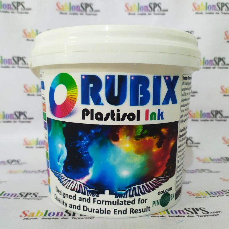 TINTA SABLON PLASTISOL RUBIX PINE GREEN HIJAU PINUS 1KG