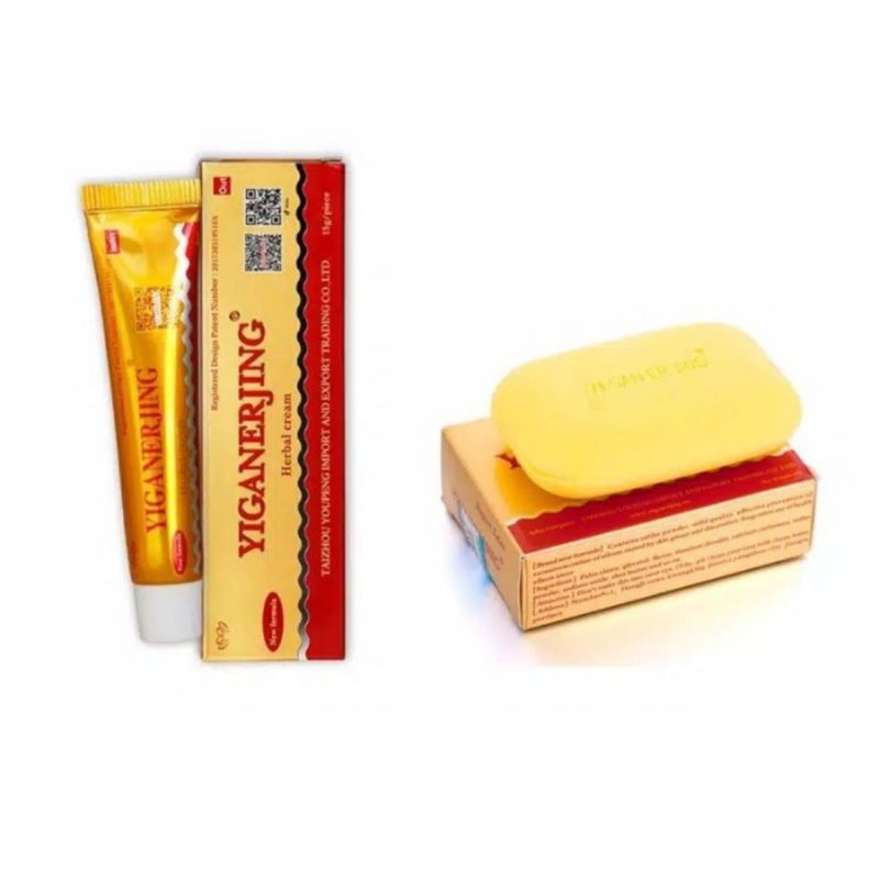Paket Sabun & Salep Yiganerjing Gatal Gatel Jerawat Bakteri Eksim-1
