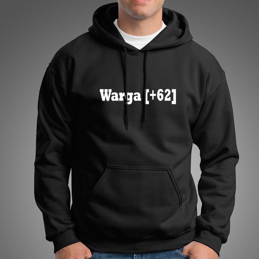jaket hoodie warga+62 L-XL jaket unik jaket distro jaket kekinian jaket keren jaket unik