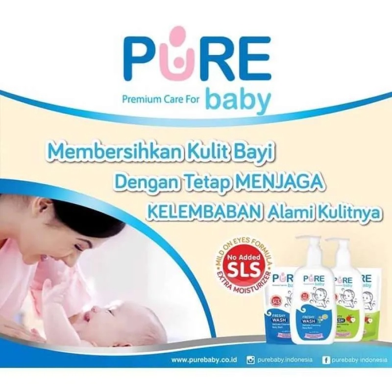 Pure Baby Wash 2in1 Fruity wash Freshy wash 230ml Sabun dan Shampoo Bayi