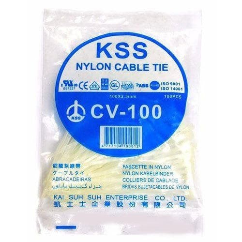 Original KSS CV 100 Kabel Tis 100mm 10 cm x 2.5 mm Cable Tie Ties