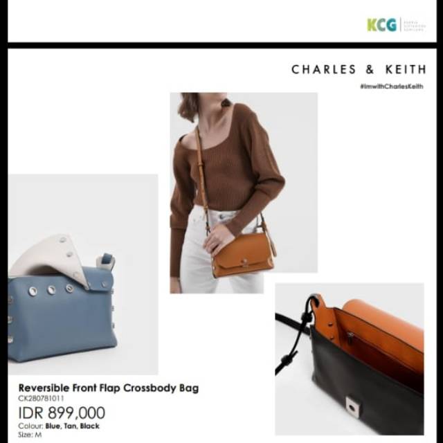 Sling Bag Front Flap Original CnK (NORMAL PRICE) Colour : Blue