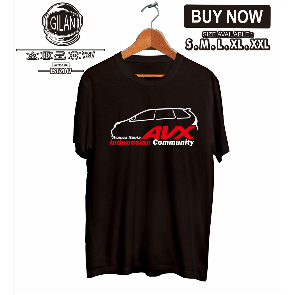 BAJU KAOS MOBIL AVX AVANZA XENIA INDONESIA COMMUNITY OTOMOTIF