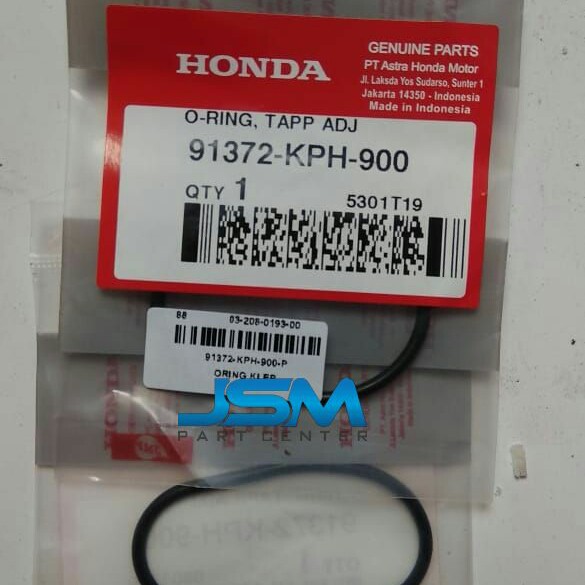O RING ORING SEAL TUTUP KLEP SUPRA X KARISMA SUPRA X 125 FI INJEC 2011 91372-KPH-900 PER PCS ORI AHM