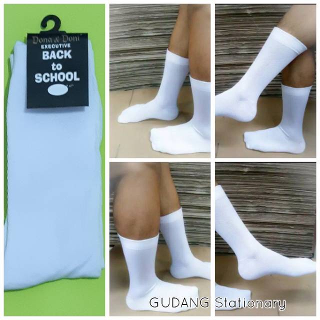 Kaos Kaki Panjang School Putih Polos