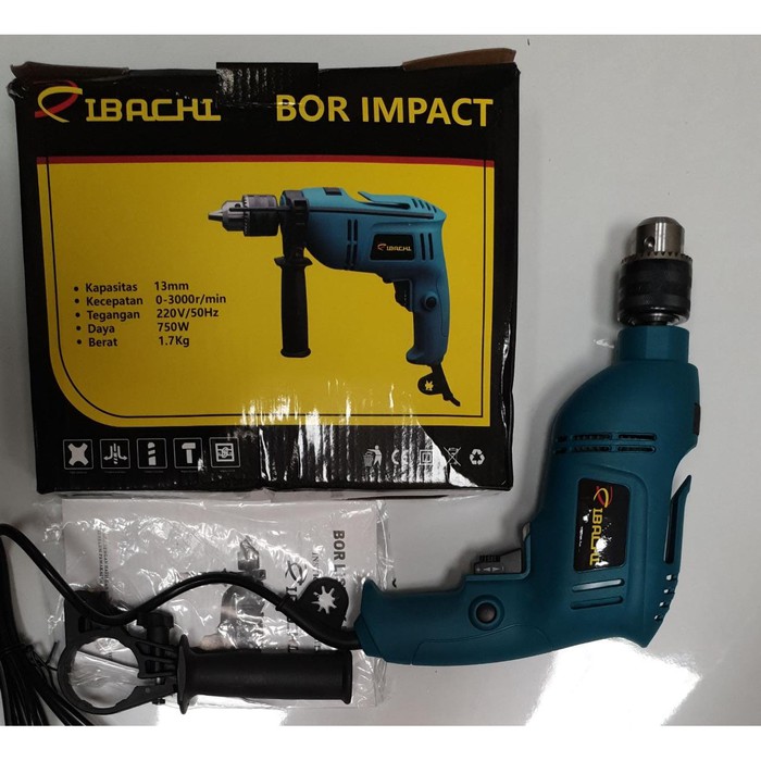 IBACHI 13 mm Variable Speed Mesin Bor Beton Impact ryu Drill