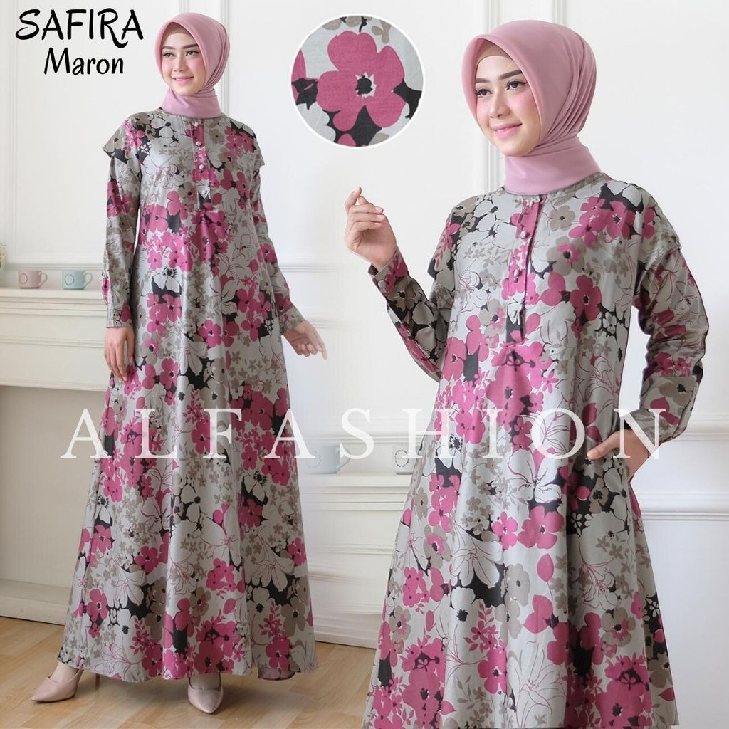 ABA agen  baju  DRESS MUSLIM SAFIRA Shopee Indonesia 