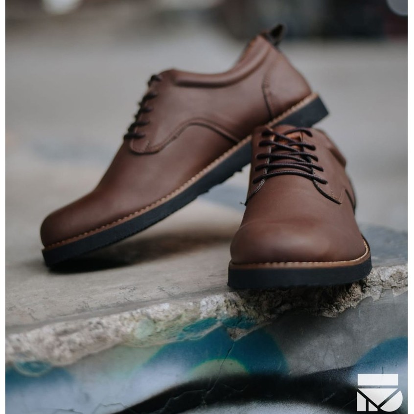 Sepatu Vintage Klasik Sporty Pria Cowok Men Derby Original Footwear | ALASKA BROWN | FORIND x FSTP