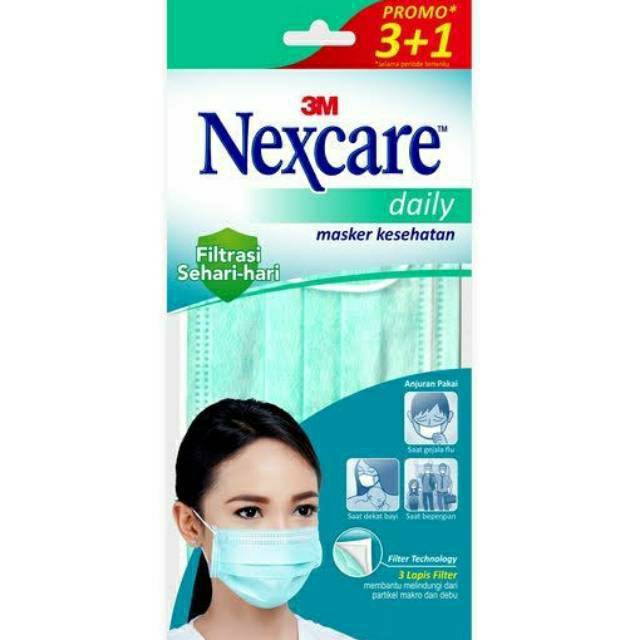 Masker 3ply earloop 3M ( 4pcs )